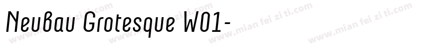 Neubau Grotesque W01字体转换